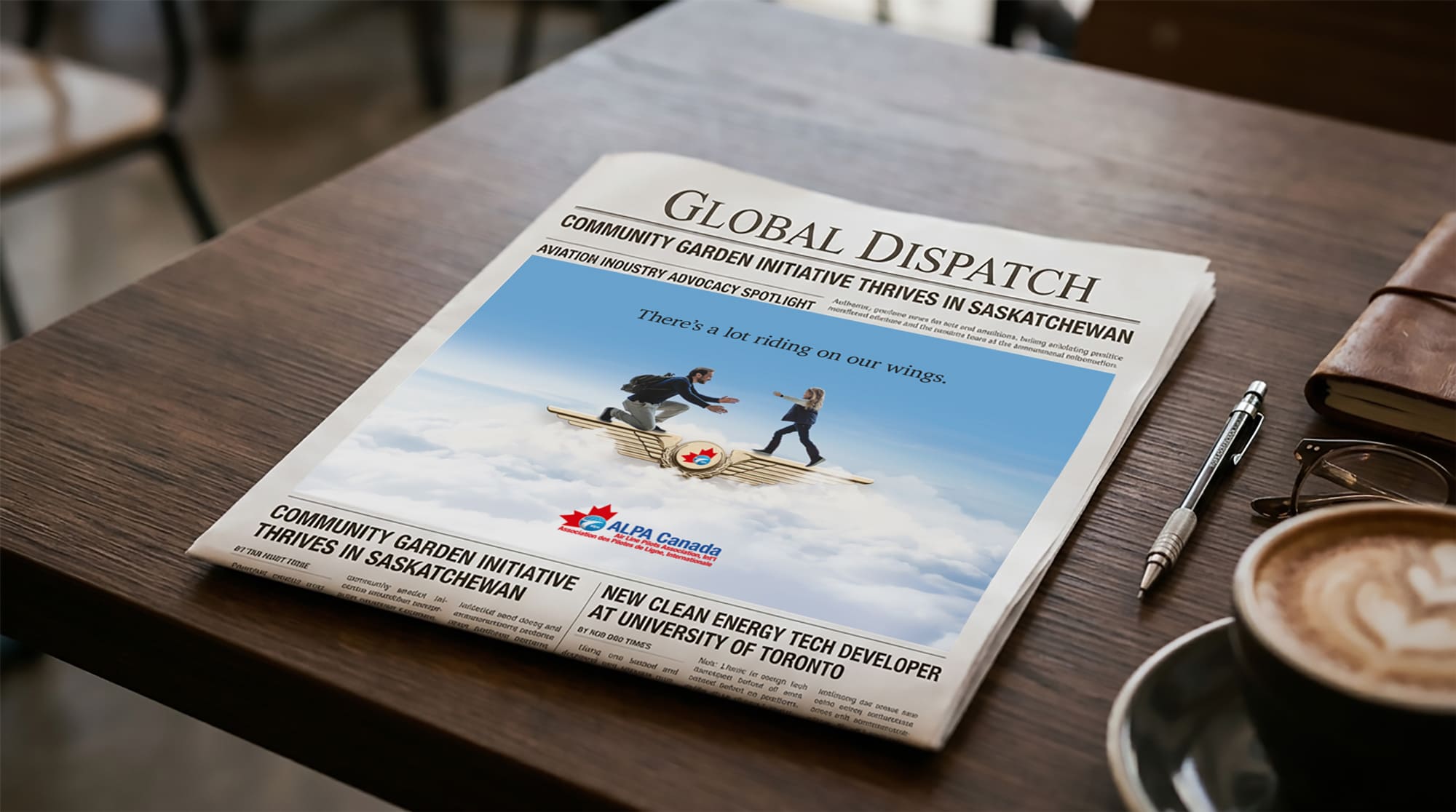 ALPA Canada ad in a daily newspaper
