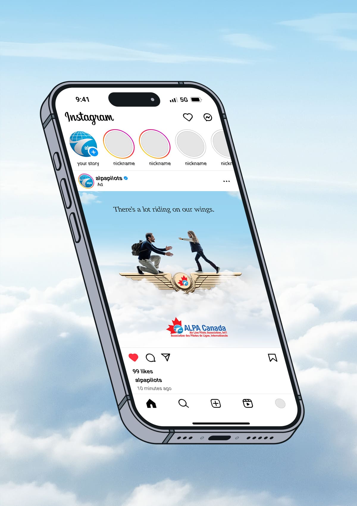 ALPA Canada Instagram mockup