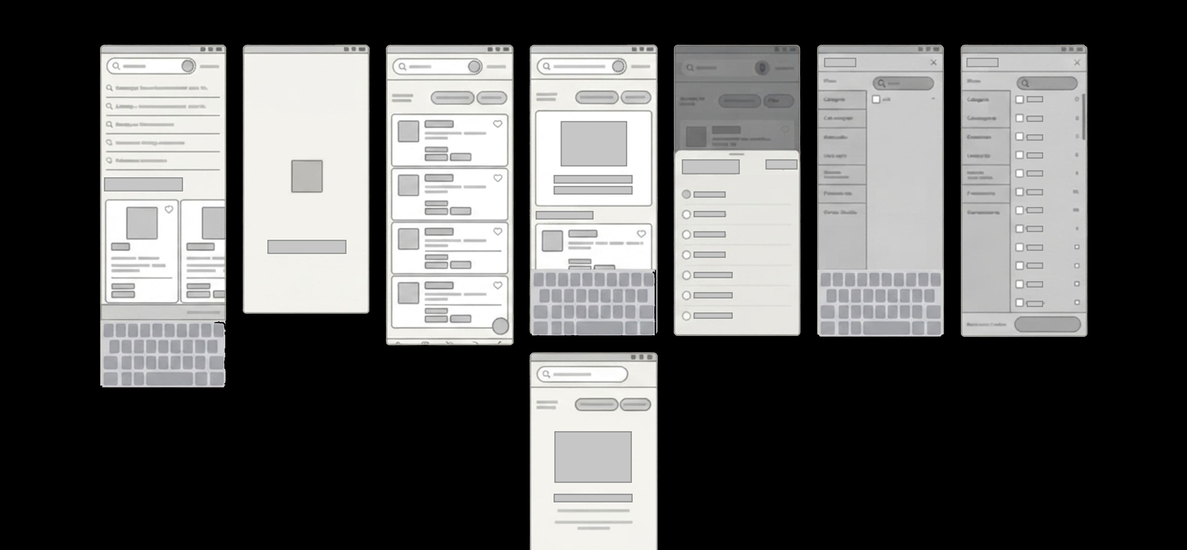 Categories screen