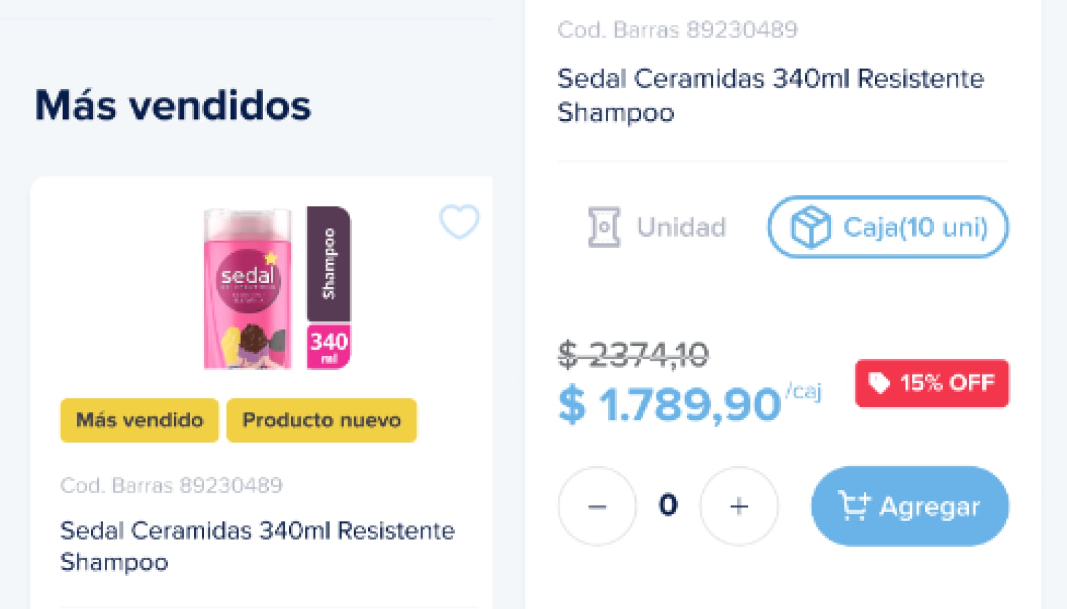 Best offers section on the home screen